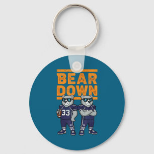 Bear Down Women Kids Boys Girls Youth Teen Men  Key Ring