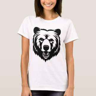 Bear Drawing T-Shirt – Artistic Wildlife Graphic T