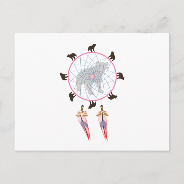 Bear Dream Catcher Postcard (Front)