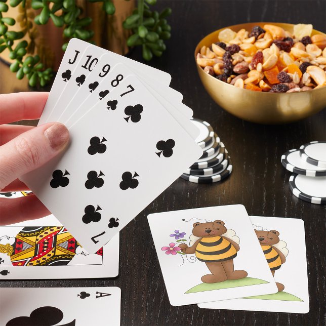 Bear Dressed as Bumblebee with Flowers Playing Cards (Creator Uploaded)