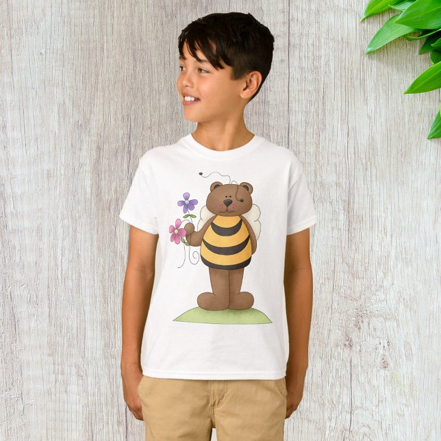 Bear Dressed as Bumblebee with Flowers T-Shirt (Creator Uploaded)