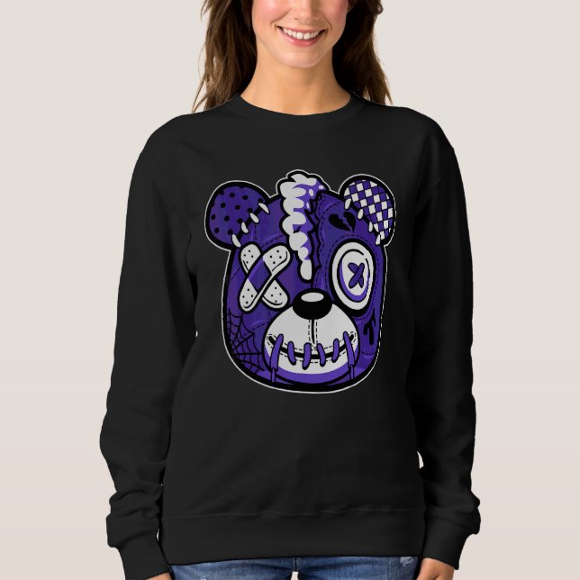 Bear Dripping  Loves Retro Matching 5s Matching Sweatshirt (Front)