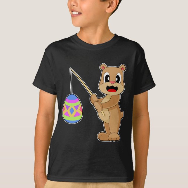 Bear Easter Fishing T-Shirt (Front)