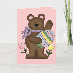 Bear easter holiday card