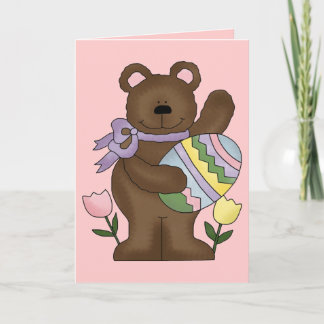 Bear easter holiday card