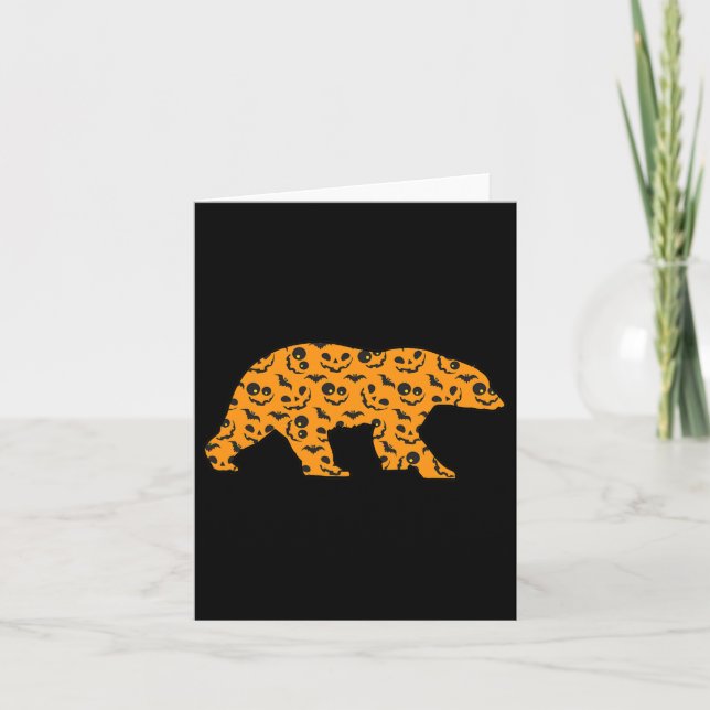 Bear Easy Halloween Outfit Mammal Animal Lazy Cost Card (Front)