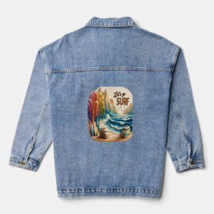 Bear Eating Honey From A Honeycomb Denim Jacket