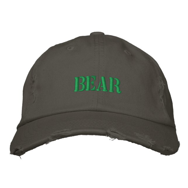 BEAR EMBROIDERED HAT (Front)