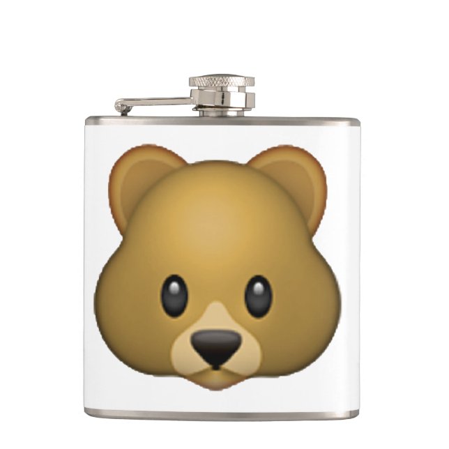 Bear - Emoji Hip Flask (Front)