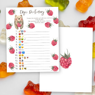 Bear - Emoji Pictionary game baby shower