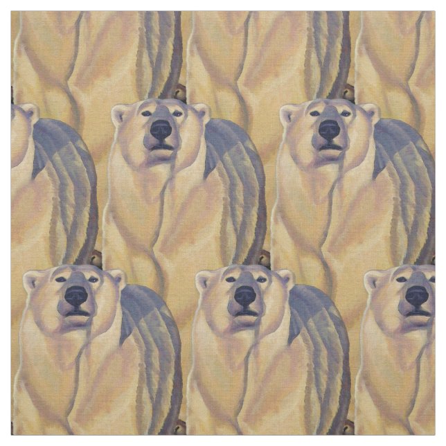 Bear Fabric Polar Bear Art Fabric Customisable (Swatch)