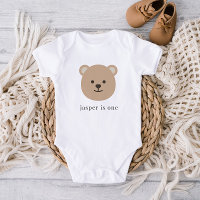 Bear Face 1st Birthday