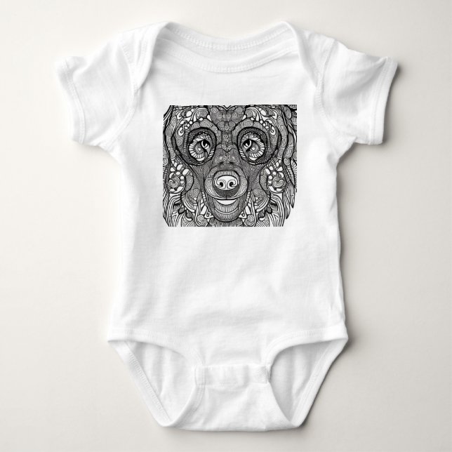 Bear Face Baby Bodysuit (Front)