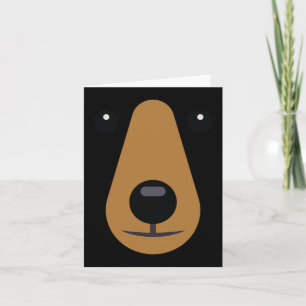 Bear Face Cute Easy Halloween Costume Kids Adults Card