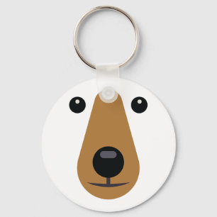 Bear Face Cute Easy Halloween Costume Kids Adults Key Ring