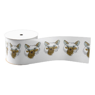Bear Face Grosgrain Ribbon