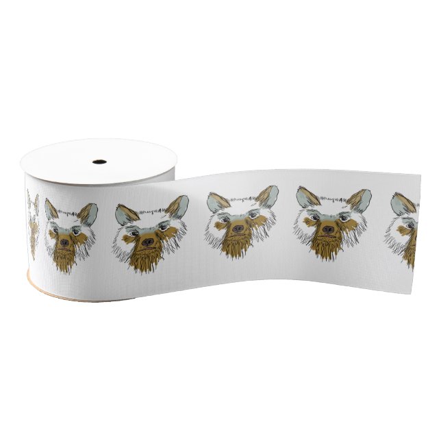 Bear Face Grosgrain Ribbon (Spool)