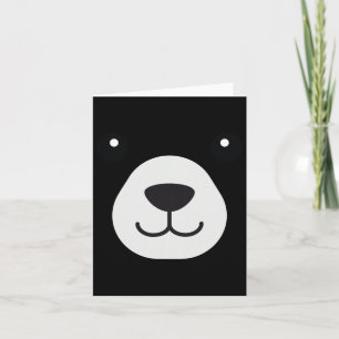Bear Face Halloween Costume Bear Animal Kids Card