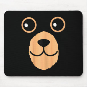 Bear Face Halloween Costume Brown Bear Animal Kids Mouse Mat
