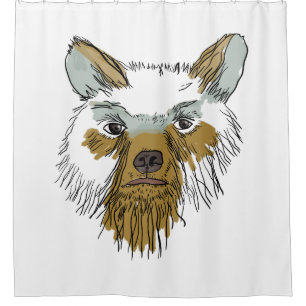 Bear Face Shower Curtain