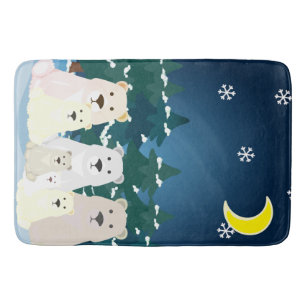 Bear family  bath mat