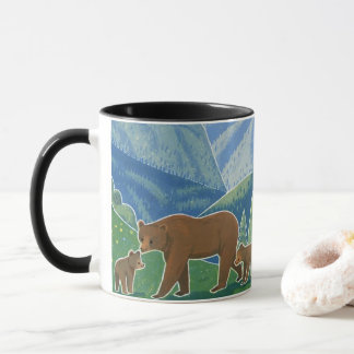 Bear Family in the Valley Mug