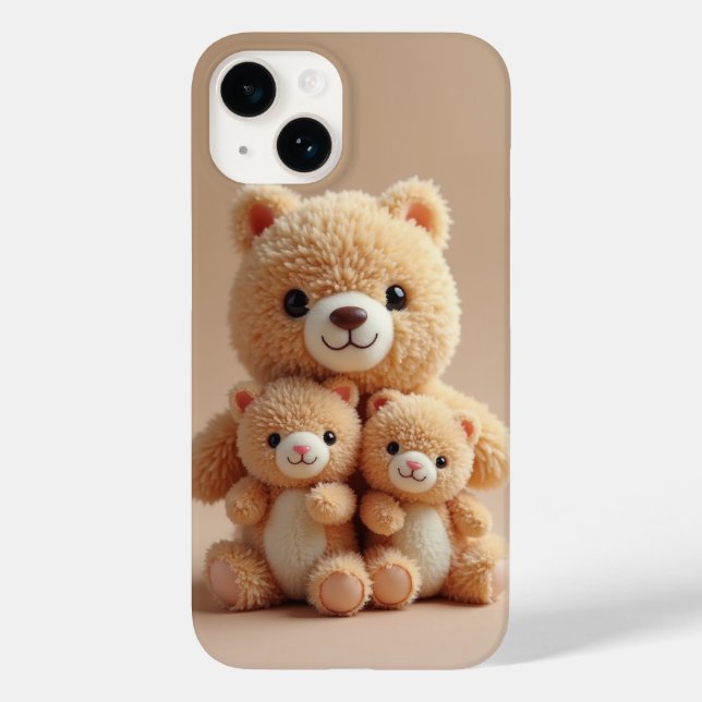 Bear Family iPhone 14 Case (Back)