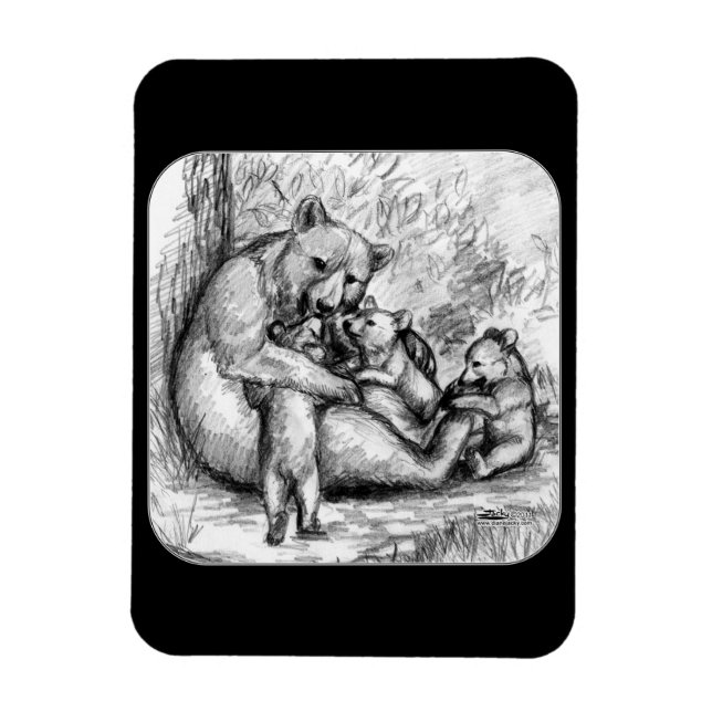 Bear Family Magnet (Vertical)