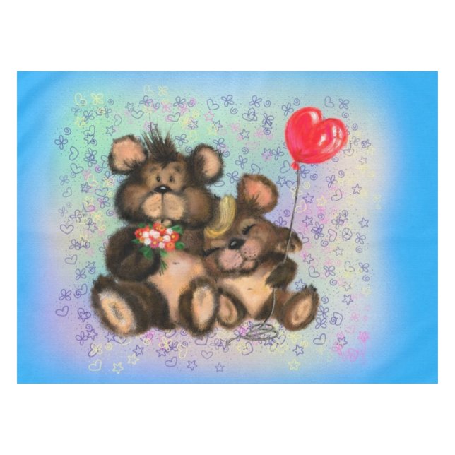 Bear Family Tablecloth (Front (Horizontal))