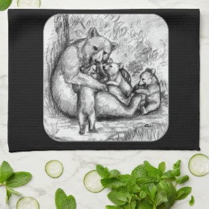 Bear Family Tea Towel