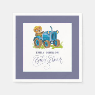 Bear Farm Tractor Napkin