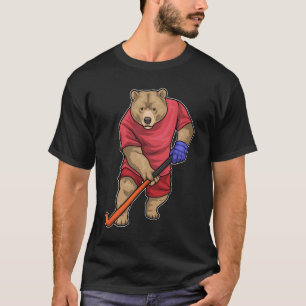 Bear Field hockey Field hockey stick Sports T-Shirt