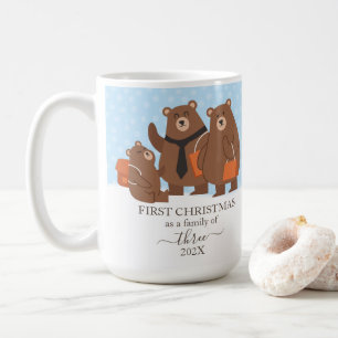 Bear First Christmas As A Family Of 3 Coffee Mug