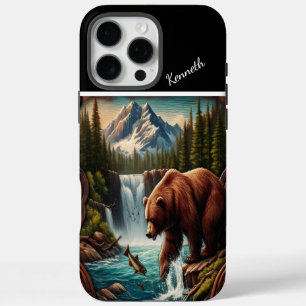 Bear Fishing by Waterfall iPhone 16 Pro Max Case