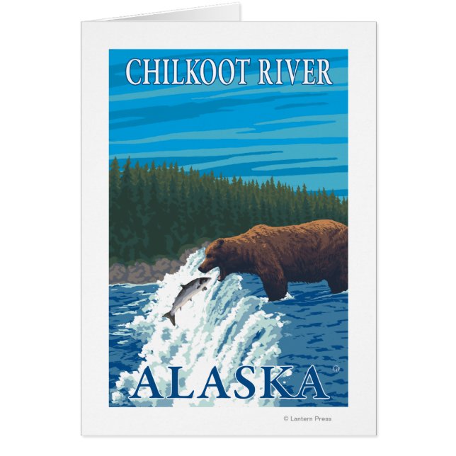 Bear Fishing in River - Chilkoot River, Alaska (Front)