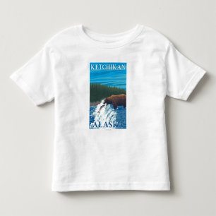 Bear Fishing in River - Ketchikan, Alaska Toddler T-Shirt