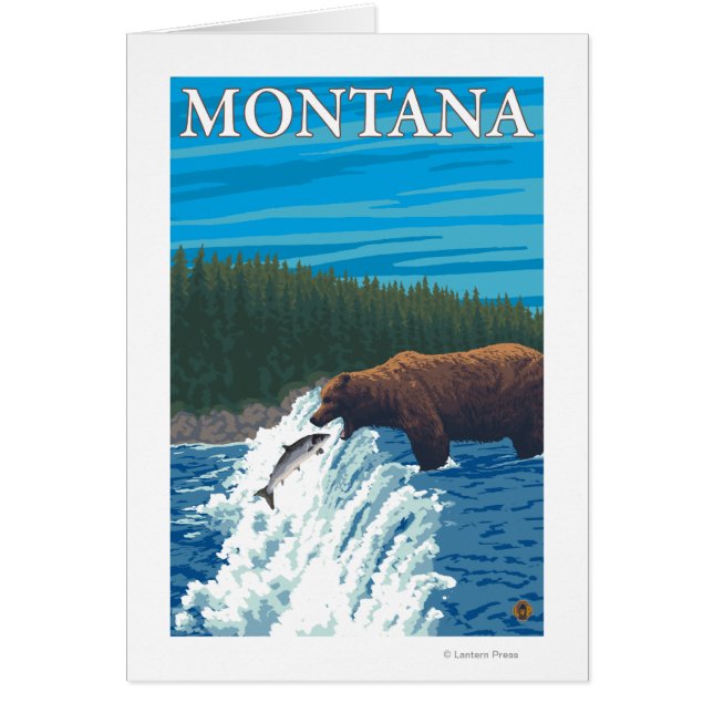 Bear Fishing in River - Montana (Front)