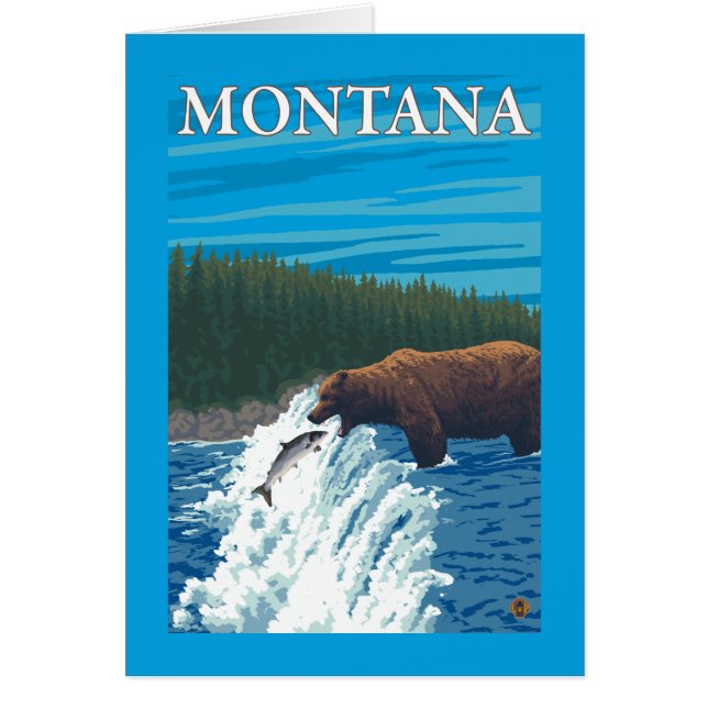 Bear Fishing in River - Montana (Front)