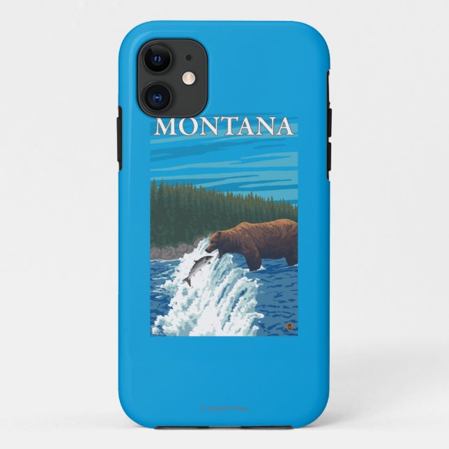 Bear Fishing in River - Montana Case-Mate iPhone Case (Back)