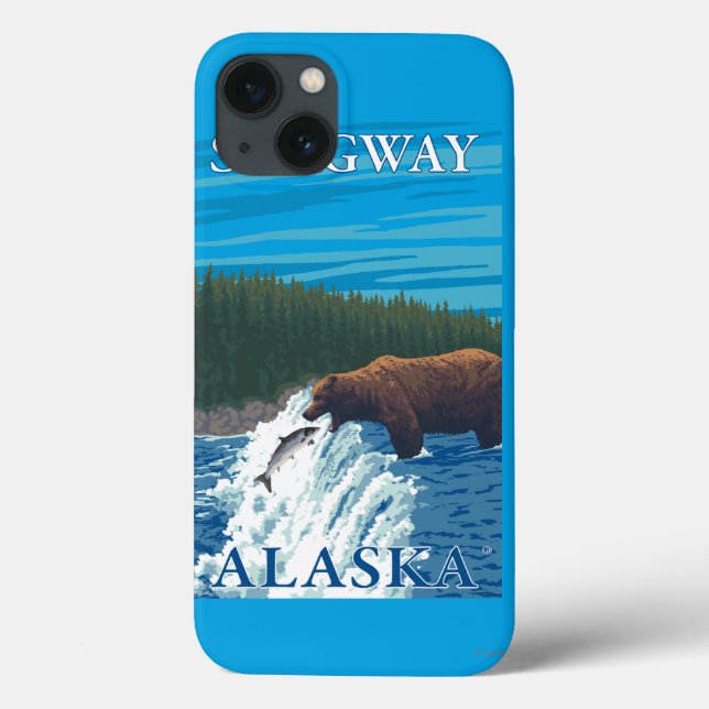 Bear Fishing in River - Skagway, Alaska Case-Mate iPhone Case (Back)