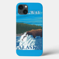 Bear Fishing in River - Skagway, Alaska