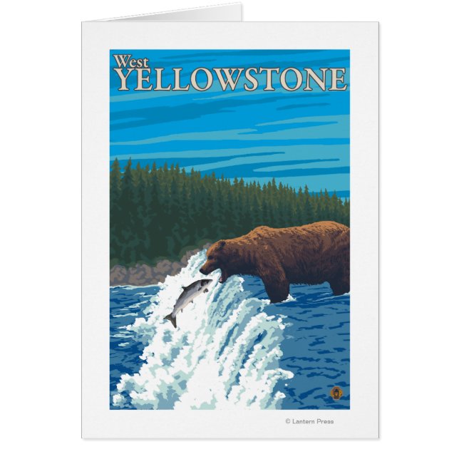Bear Fishing in River - West Yellowstone, MT (Front)