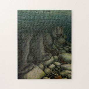 Bear Fishing Puzzle Personalised Salmon Art Puzzle