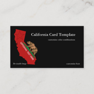 Bear Flag California State Business Card