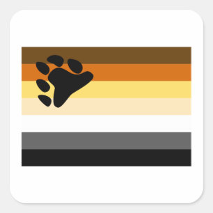 BEAR FLAG ORIGINAL -.png Square Sticker