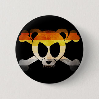 Bear Flag Skull (Gay Badge) 6 Cm Round Badge