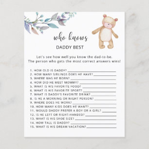 Bear floral Who knows DADDY best