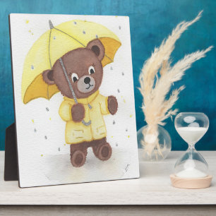 Bear-foot in the Rain Plaque