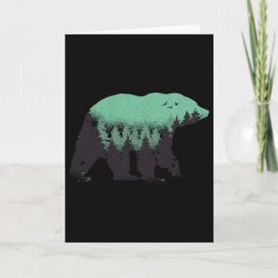 Bear Forest Nature Grizzly Hiking Outdoor Hunting Card