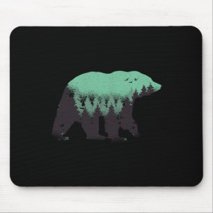 Bear Forest Nature Grizzly Hiking Outdoor Hunting Mouse Mat